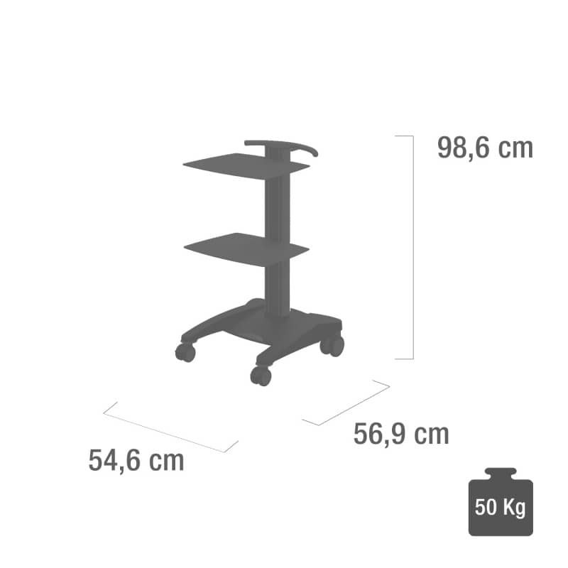 fuego-metal 2 Device Trolley from Haeberle grey