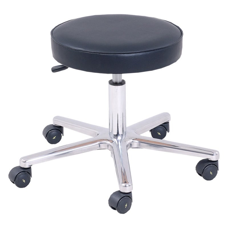 Surgical Stool, Electrically Conductive Height Adjustable from 43-55 cm, Hand Lever