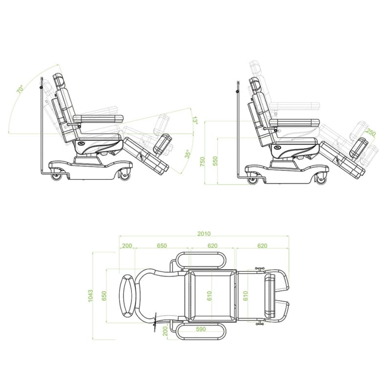 «Panamera» Treatment Chair pink