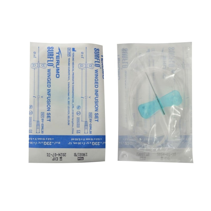 Terumo Surflo Butterfly Needle 21G, 0.80 x 19 mm, green