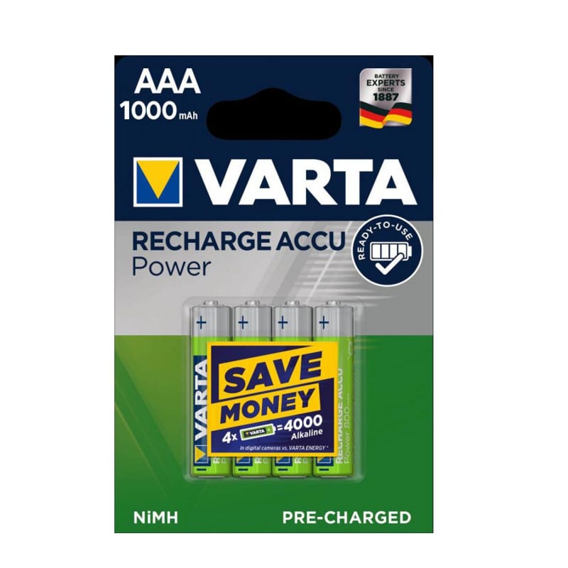 Recharge Accu Power Micro AAA NiMH 1000mAh