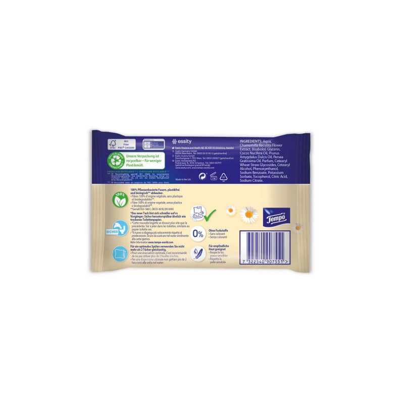 TEMPO Moist Toilet Tissues Soft & Pure