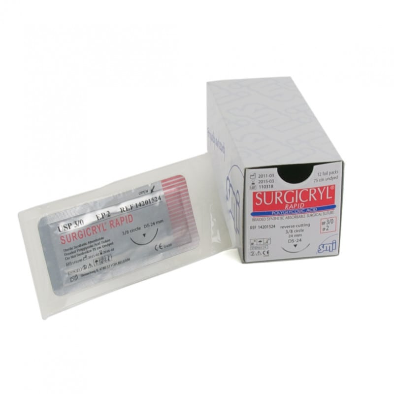 Surgicryl Rapid USP2-0 EP3 75cm HR26
