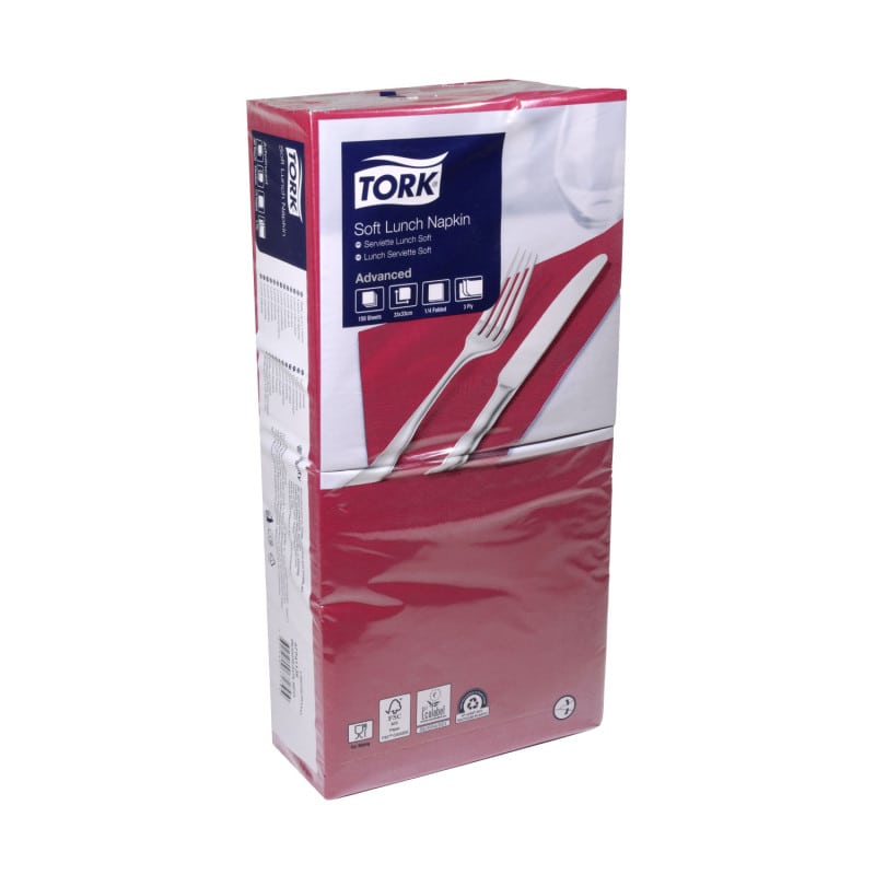 Tork Soft Napkins burgundy | 39 x 39 cm