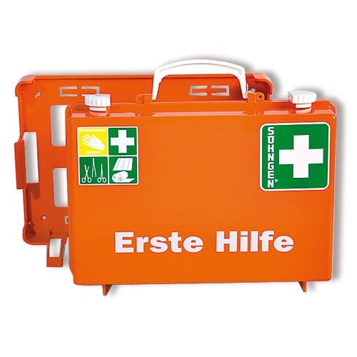 First aid bag with content yellow