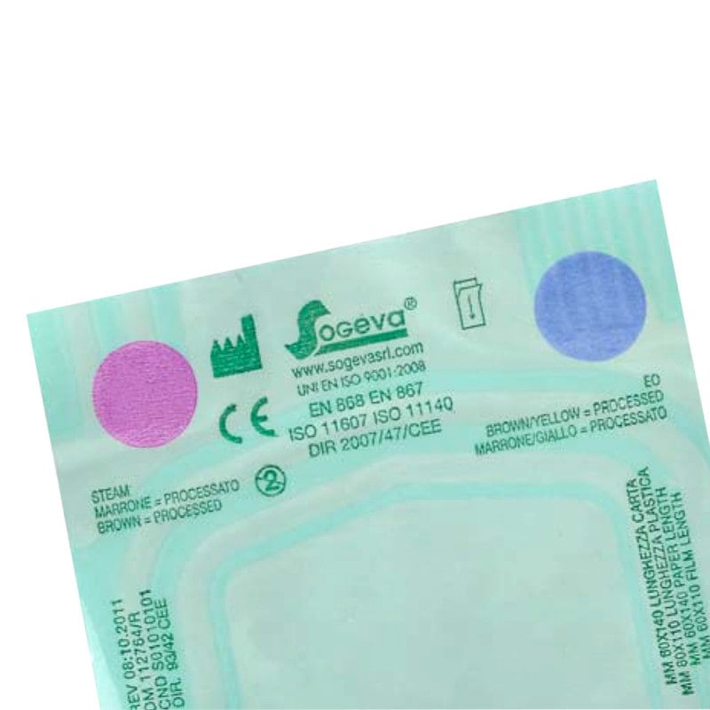 Sterilisation Pouches, Self-Adhesive 19 x 36 cm