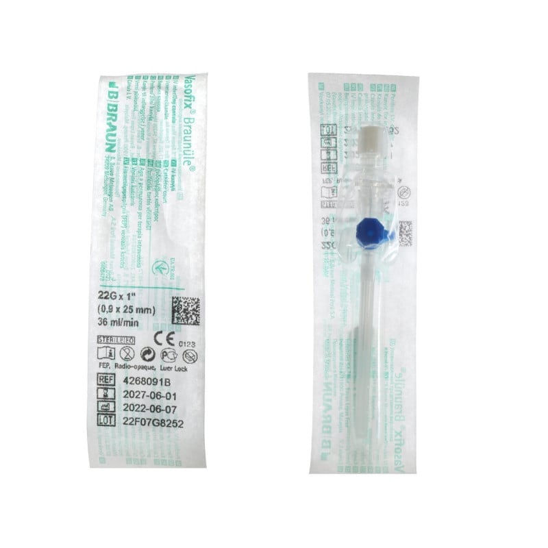 Vasofix Braunüle IV Catheter 18G, 1.3 x 33 mm, green-white