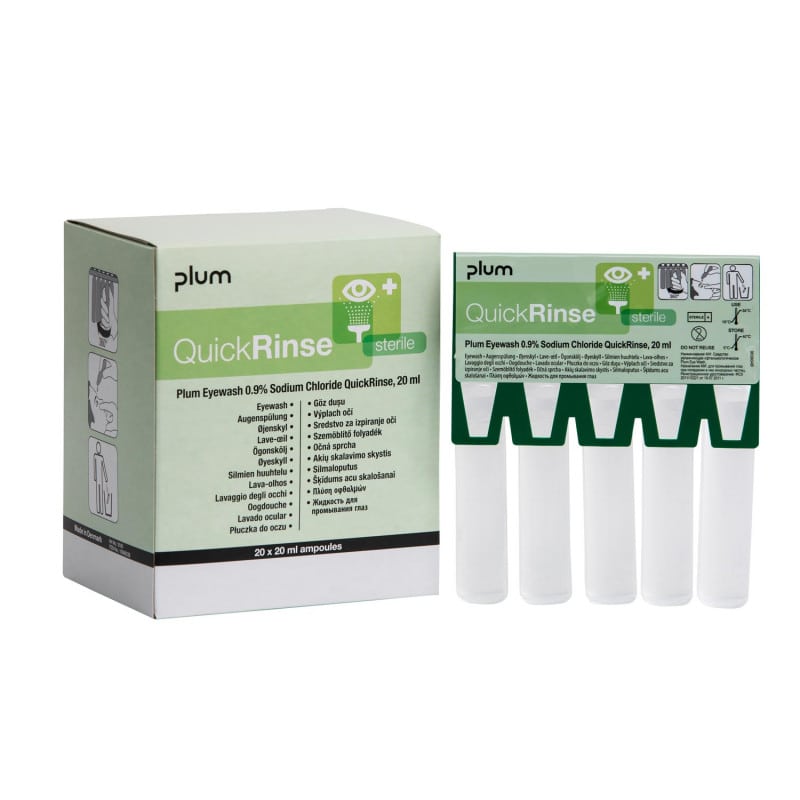 Plum QuickRinse Eye Wash Ampoules