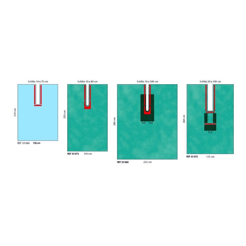 Raucodrape® PRO, Slitted Surgical Drapes 225 x 260 cm, 13 pcs
