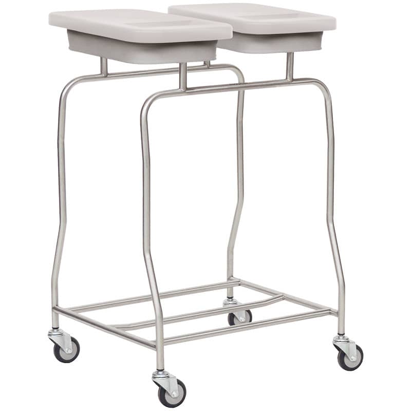 Laundry Trolley, 2 Compartments grey | brown