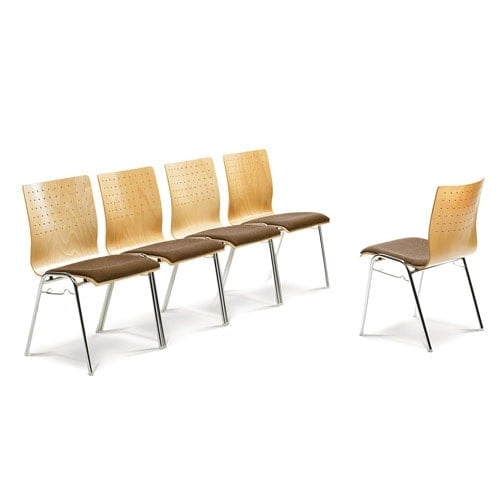 Upholstered Design Stackable Chair grey
