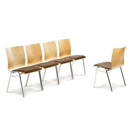 Upholstered Design Stackable Chair burgundy