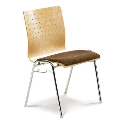 Upholstered Design Stackable Chair burgundy