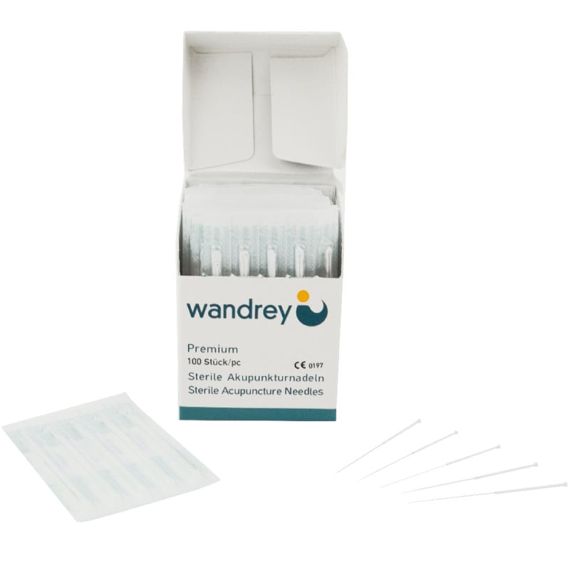Acupuncture Needles with Silver, Coil Handle 0.30 x 30 mm