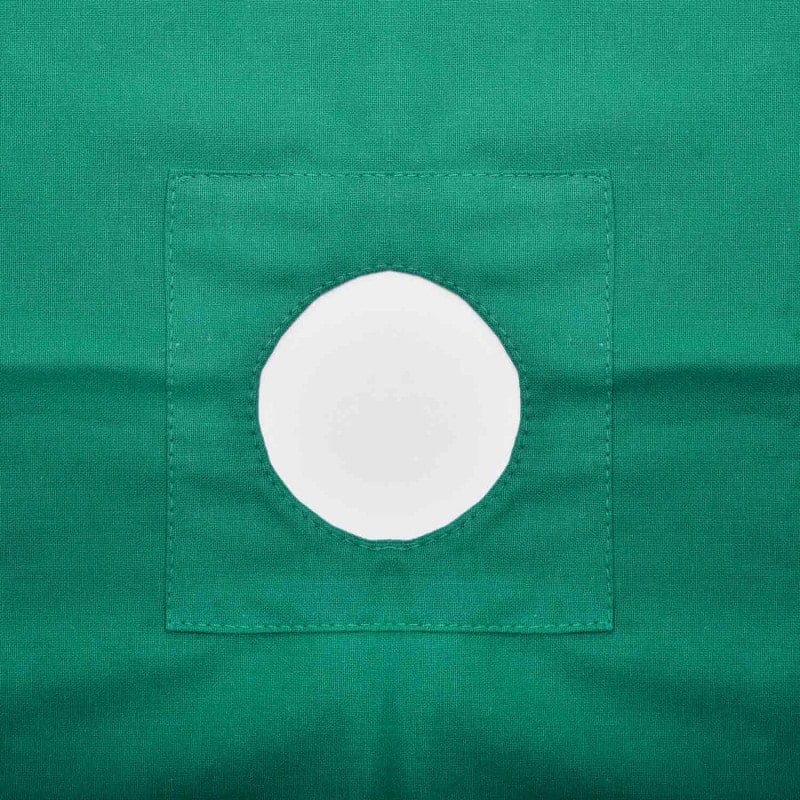 Fenestrated Drape, 13 cm hole 140x 160cm | green