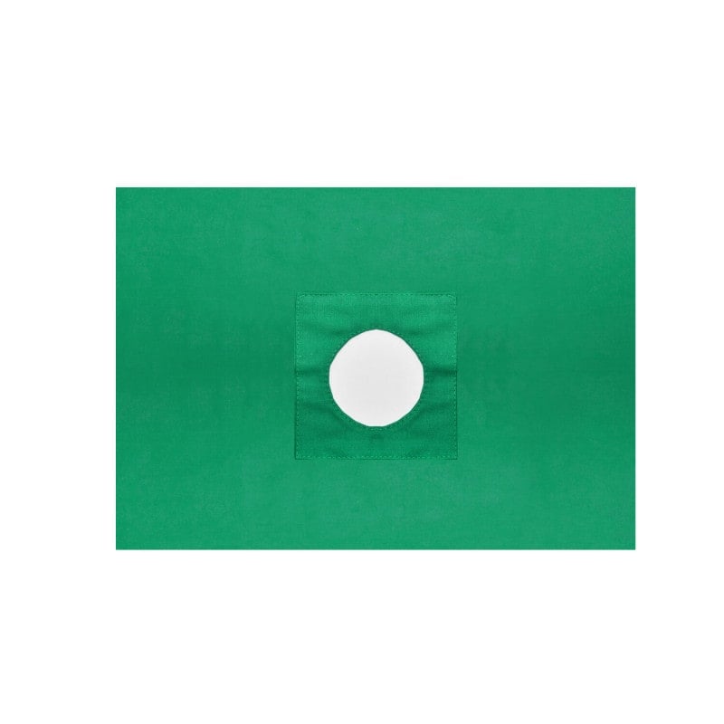 Fenestrated Drape, 13 cm hole 140x 160cm | green