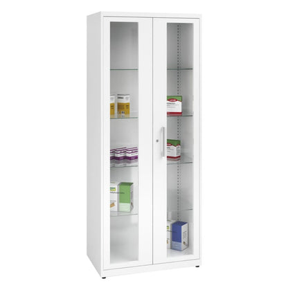 Steel Medicine Cabinet wide | pale grey (RAL 7035)