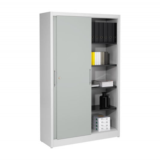 Mauser Sliding Door Cabinet 195 x 120 x 42 cm | ivory