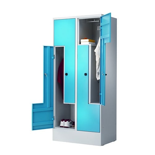 Z Clothes Locker 2 compartments | red