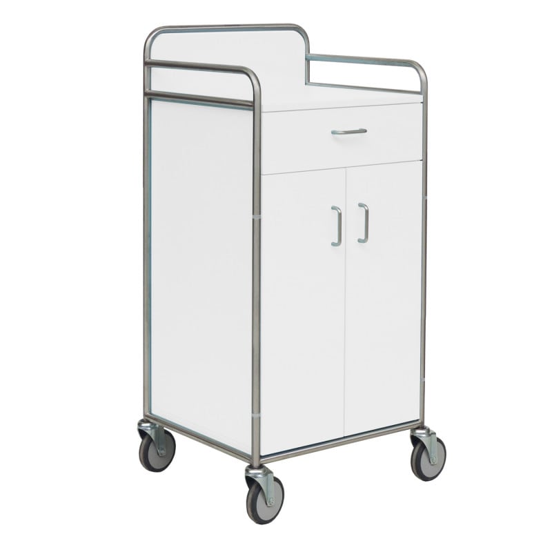 Mobile Cupboard Trolley white