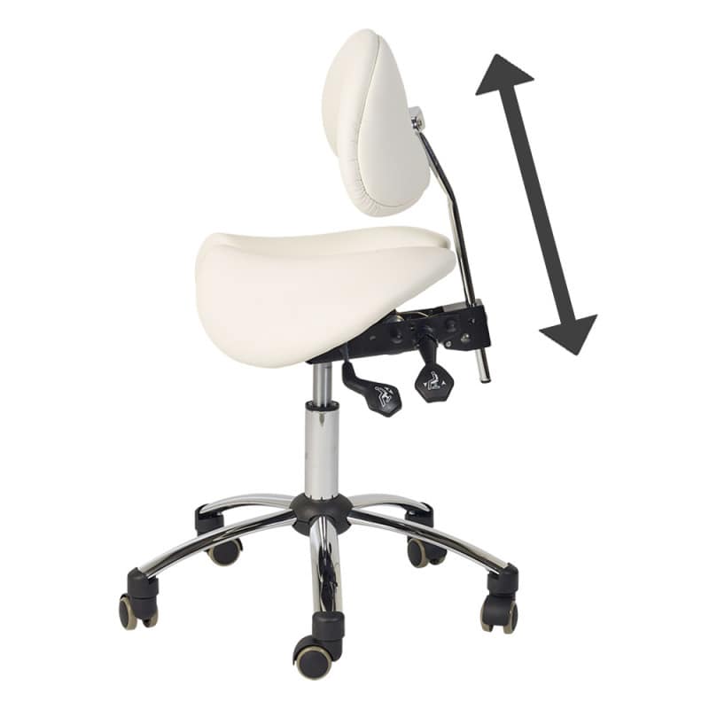 Saddle Stool with Backrest blue