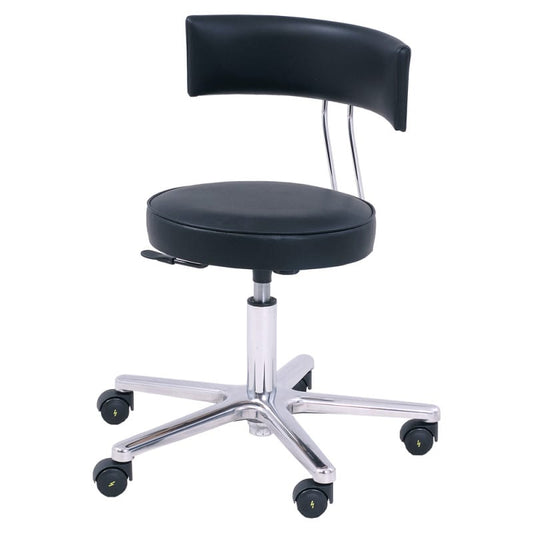 Surgical Chair with Conductive Upholstery Height Adjustment 55-73 cm, Hand Lever and with Footrest
