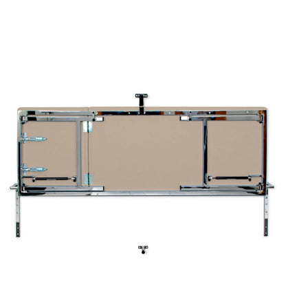 Fold Down Exam Table left | platinum