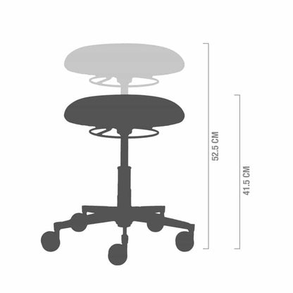 myXPERT Multi-Functional Swivel Stool with Backrest | light blue