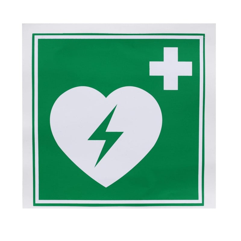 AED Sticker 10 x 10 cm