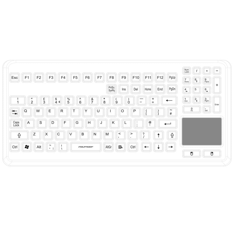 Silicone Keyboard with Touchpad Scandinavian