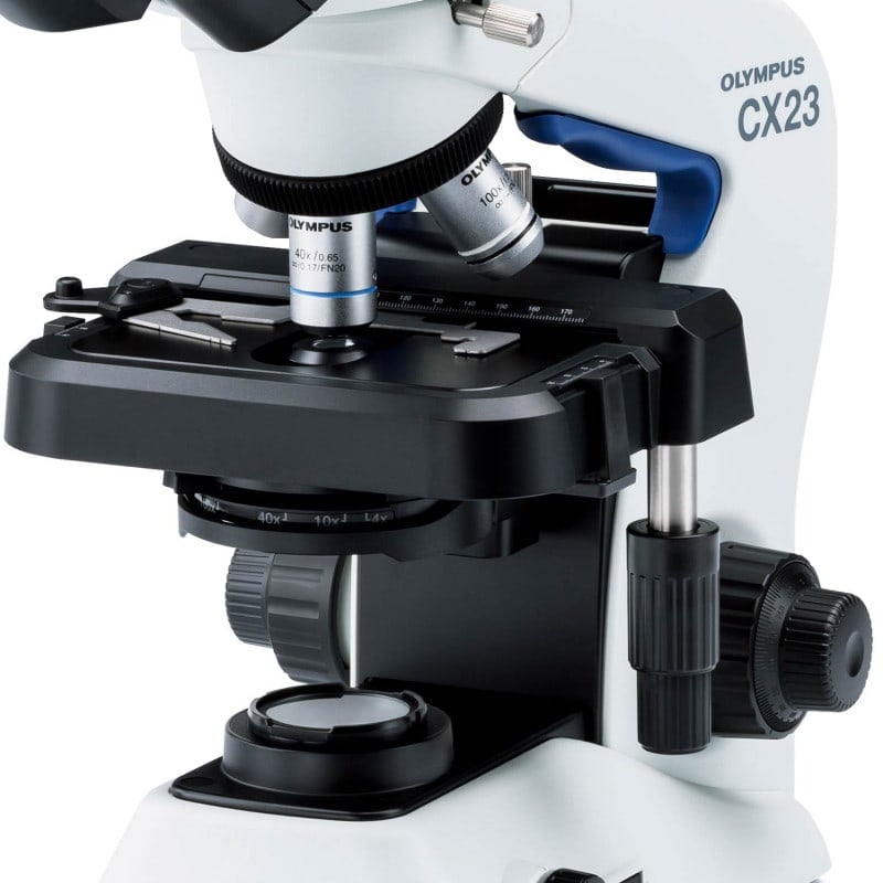 Olympus CX23 Microscope standard configuration with 100x oil objective