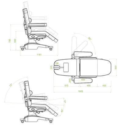 «Comfysit» Electric Blood Drawing Chair white