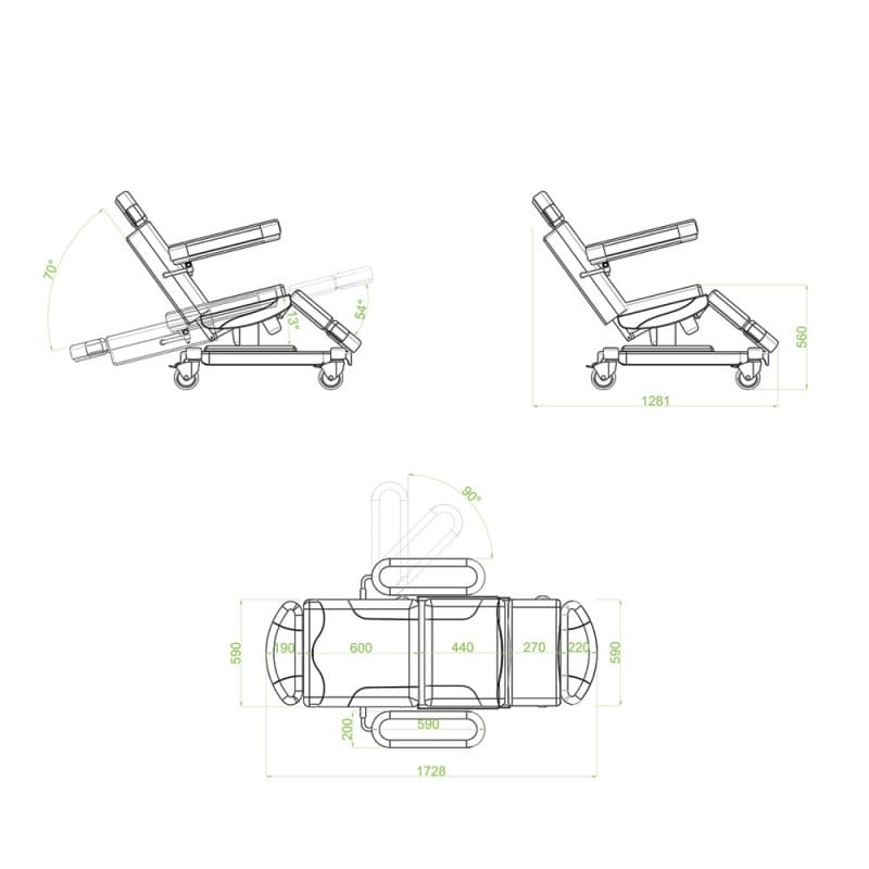 Phlebotomy and Dialysis Chair «Micra» black