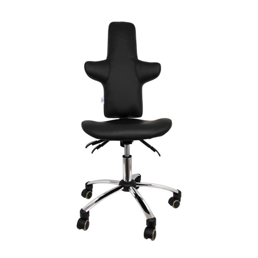 Swivel Chair with High Backrest black