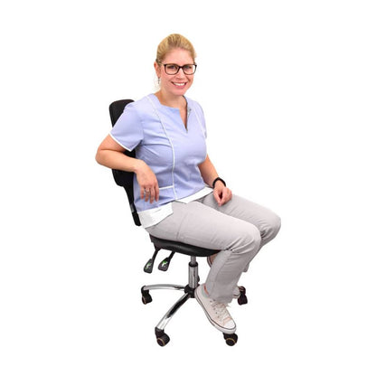 Swivel Chair with High Backrest white