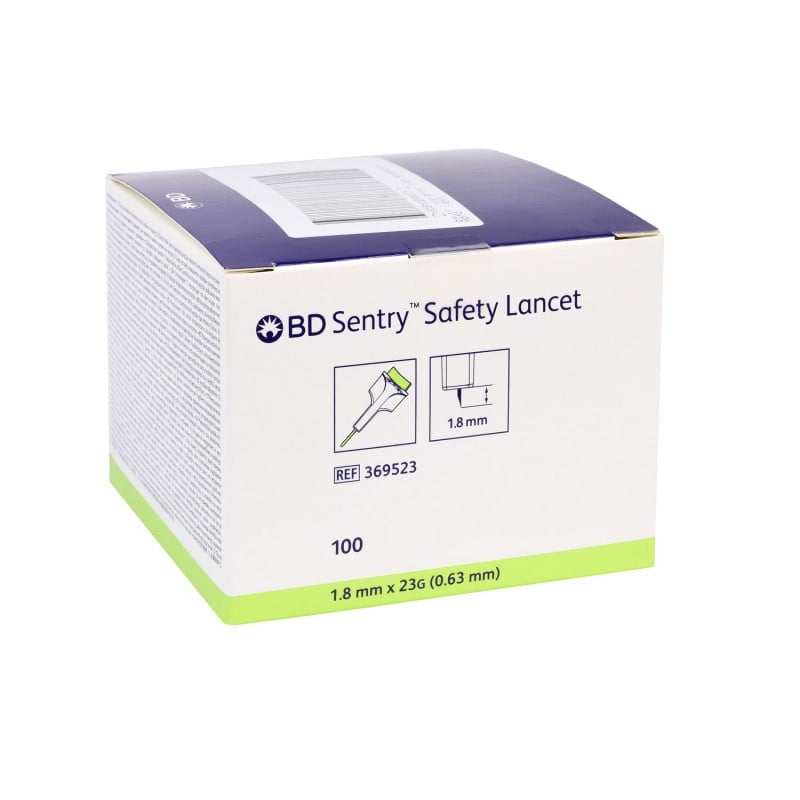 BD Sentry Safety Lancet 28G, orange