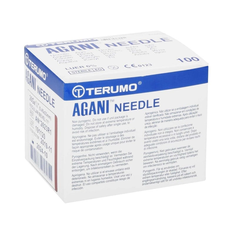Terumo Agani™ Injection Needle 24G x 1, 0.55 x 25 mm, purple
