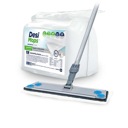 DesiMops Disinfectant Mops Refill Pack 35 m² (blue), 2 x 12 PCS