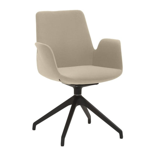 myHELIOS Waiting Room Chair polished aluminium base | turquoise