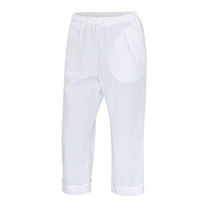 Women's Seersucker ¾ Length Trousers 46