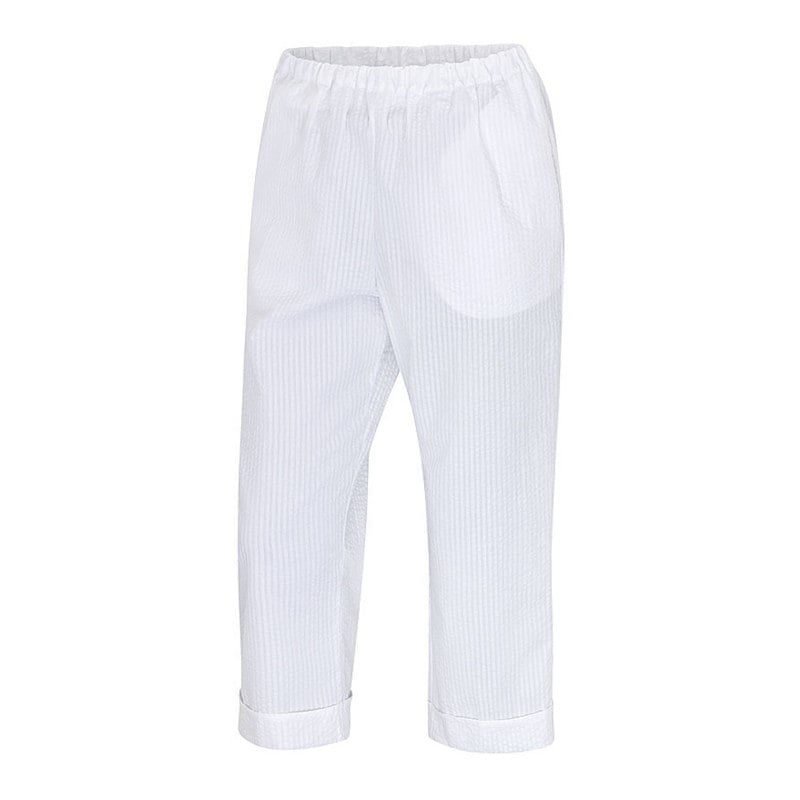 Women's Seersucker ¾ Length Trousers 42