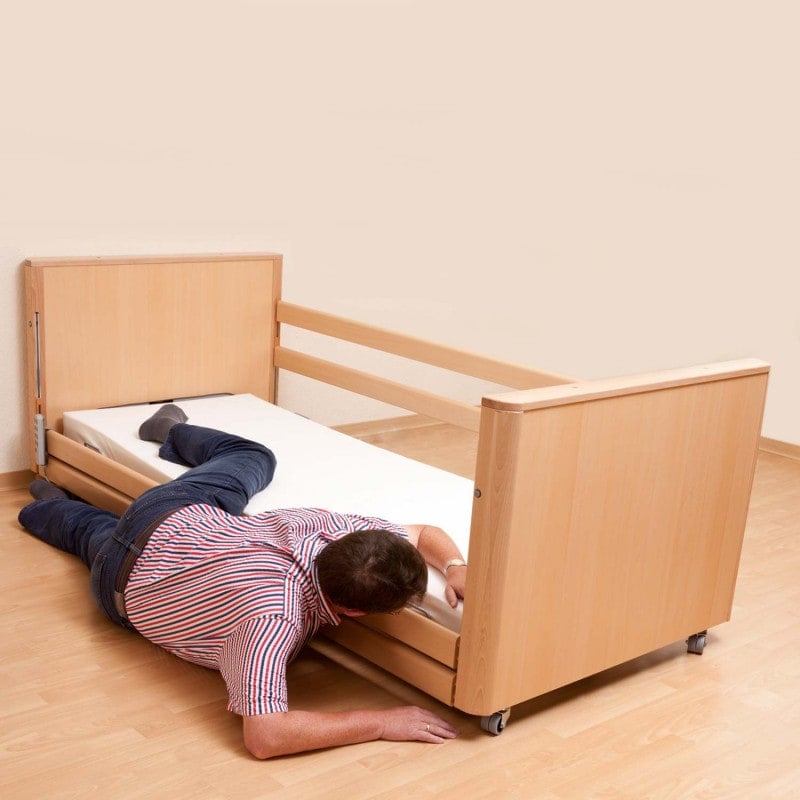 Aldena Nursing Bed with wooden slatted base