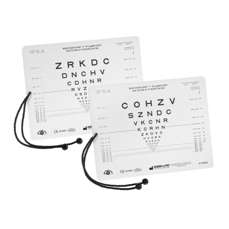 Sloan Letter Near Vision Card
