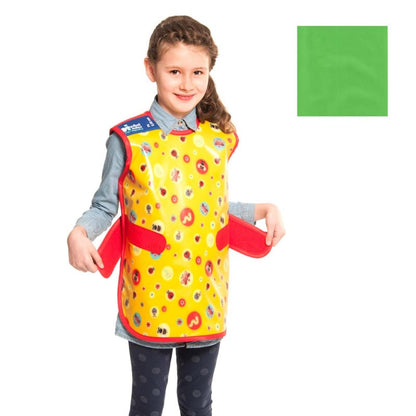 Front Apron for Children yellow water drops (#9-1)