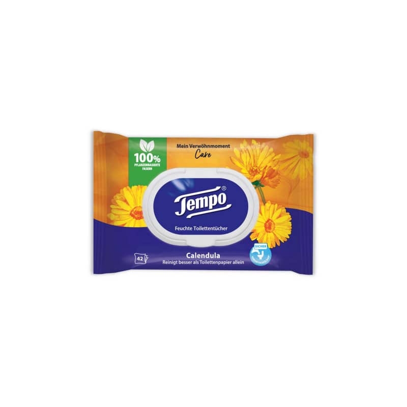 TEMPO Toilet Wipes "My Pampering Moment" with calendula &amp; camomile