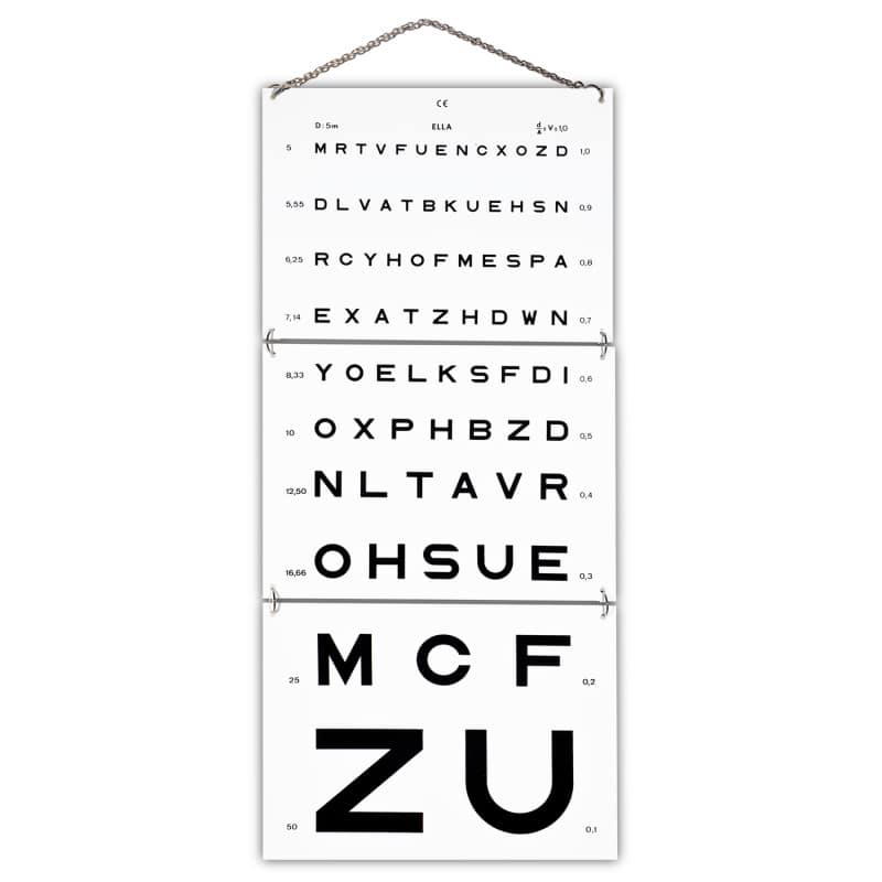 Eye Charts Letters, 3 m spacing