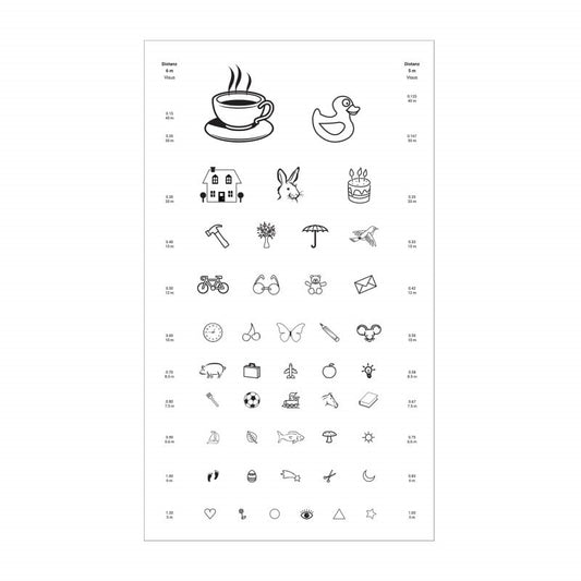 Eye Test Chart Letters & Numbers