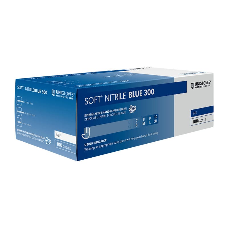 Unigloves SOFT® NITRILE BLUE 300 XL