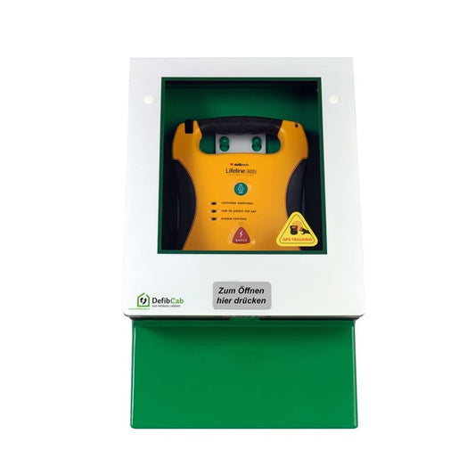 DefibCab Outdoor Defibrillator Cabinet with cylinder lock