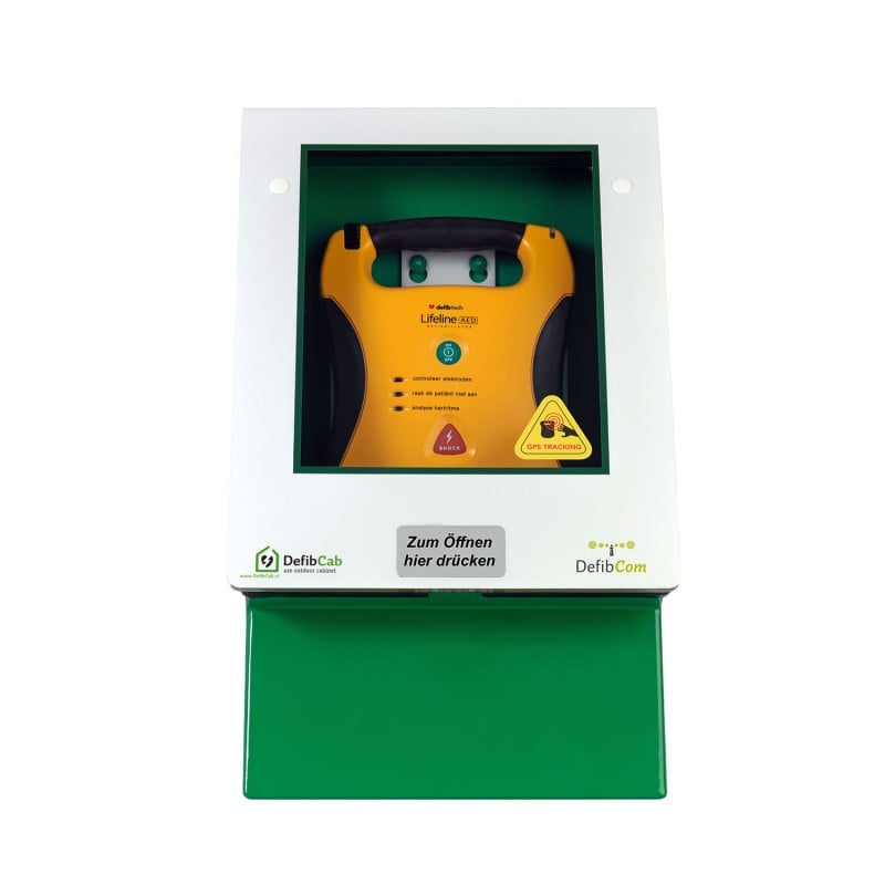 DefibCab Smart Monitoring AED Cabinet with pin code